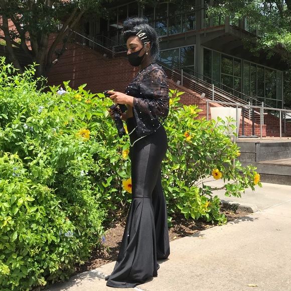 Women's sheer tie-up crop top - Picture 4 of 8